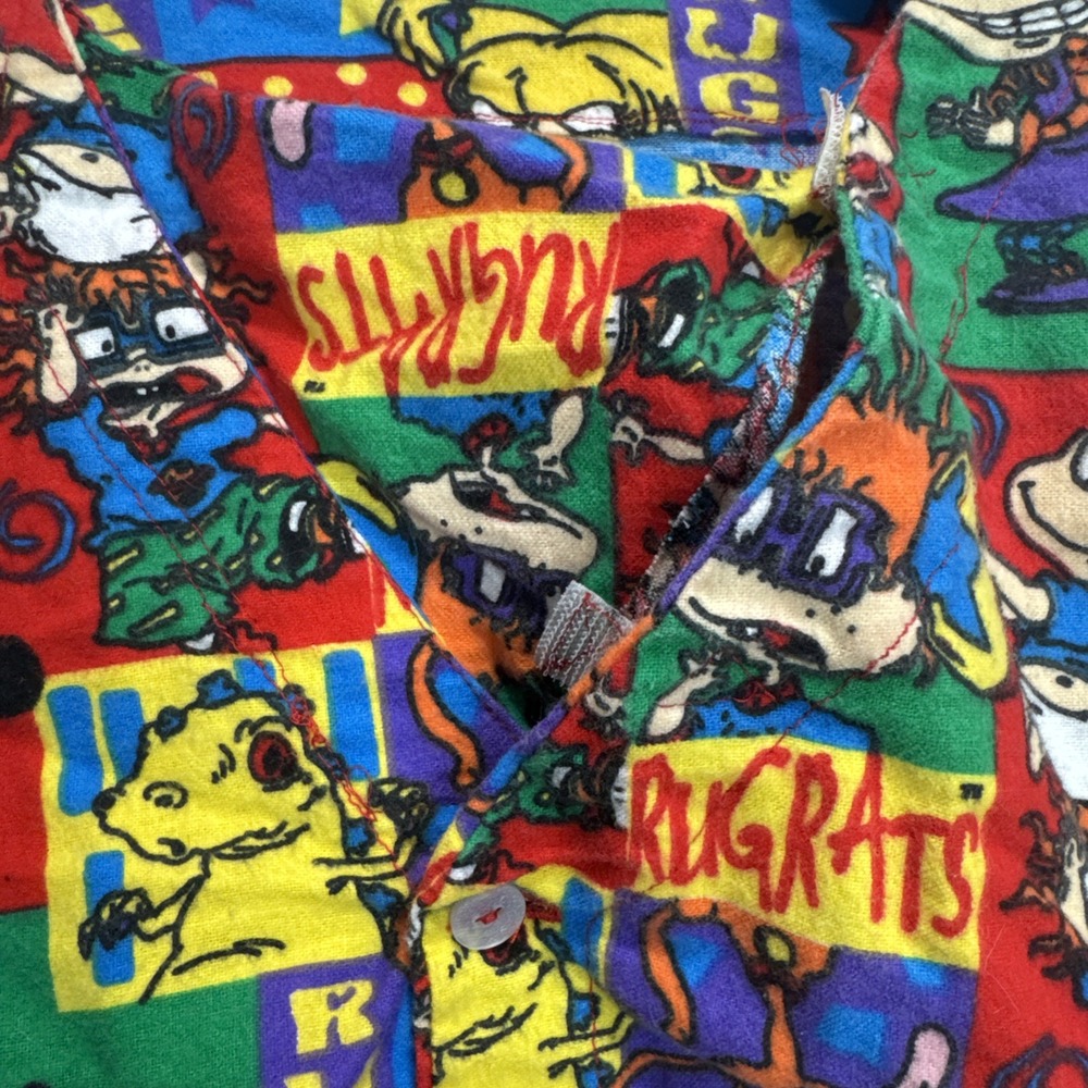 VTG Rugrats Lounge Pajama Pants Sz Medium Set drawstring's See Measurements - Picture 5 of 10